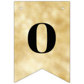 金ゴールドモダン書墨画黒卒業バンティングF バンティングフラッグ (第3の旗)