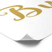 金ゴールドモダン書道キャンディビュッフェプリント ポスター (角)