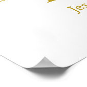 金ゴールドモダン植物手紙Iパーソナライズされた ポスター (角)