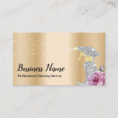 金ゴールドモダン洗浄サービス銀噴霧フローラB 名刺 (正面)