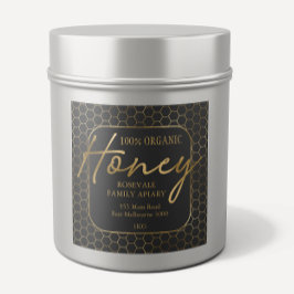 金ゴールドモダン炭ハニカムハニチアパレーベル スクエアシール