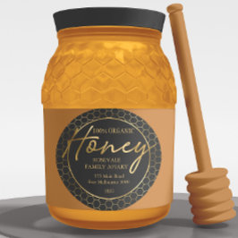 金ゴールドモダン炭ハニカムハニチアパレーベル ラウンドシール