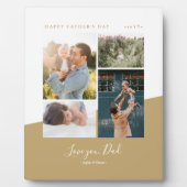 金ゴールドモダン父の日の贈り物フォトコラージュプラーク フォトプラーク (正面)