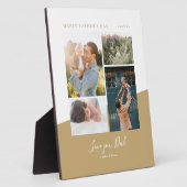 金ゴールドモダン父の日の贈り物フォトコラージュプラーク フォトプラーク (側面)