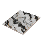 金ゴールドモダン白黒フェイク大理石 タイル (側面)