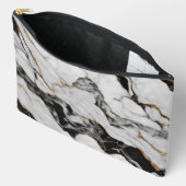 金ゴールドモダン白黒 アクセサリーポーチ (見開き)