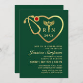 金ゴールドモダン看護学校卒業会 招待状 (正面/裏面)