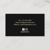 金ゴールドモダン紙吹雪ネイルサロンマニキュリスト 名刺 (裏面)