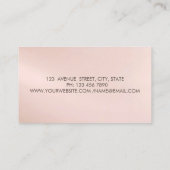 金ゴールドモダン紙吹雪、ブラシストローク、ラフェイクッシュ 名刺 (裏面)