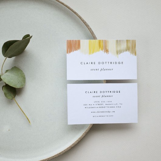 金ゴールドモダン縞 名刺