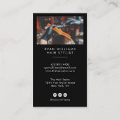 金ゴールドモダン美容師サロンシザースミニマリスト 名刺 (裏面)