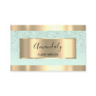 金ゴールドモダン美容院ミントグリーングリッターOMBRE