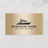 金ゴールドモダン船レンタル修理整備業 名刺 (正面)