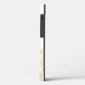 金ゴールドモダン花とモノグラムケースメイトiPhone Case-Mate iPhoneケース (裏面 / 左)