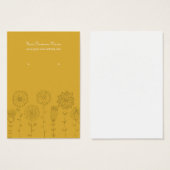 金ゴールドモダン花カスタムイヤリングカード (正面&裏面)