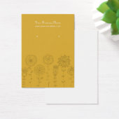 金ゴールドモダン花カスタムイヤリングカード (デスク)