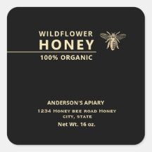 金ゴールドモダン蜂蜜瓶