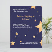 金ゴールドモダン誕生日 招待状 (スタンド正面)