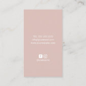 金ゴールドモダン赤面ピンクサークルメイクアップアーティスト&ヘア 名刺 (裏面)