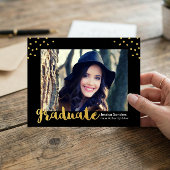 金ゴールドモダン退院写真修士会 招待状