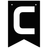 金ゴールドモダン黒祝賀卒業パーティー バンティングフラッグ (第1の旗)