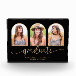 金ゴールドモダン3月3日写真卒業 フォトブロック