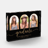 金ゴールドモダン3月3日写真卒業 フォトブロック (左)