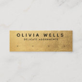 金ゴールドモダン4穴スタッドイヤリングディスプレイミニ スキニー名刺 (正面)