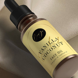 金ゴールドモダン60mlコスメティックボトルラップのまわりにラベル ラベル