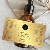 金ゴールドモダン60mlコスメティックボトルラップのまわりにラベル ラベル