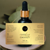 金ゴールドモダン60mlコスメティックボトルラップのまわりにラベル ラベル