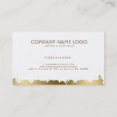 金ゴールドモダン（ばちゃばちゃ）跳ねるとホワイトライフコーチング 名刺 (裏面)