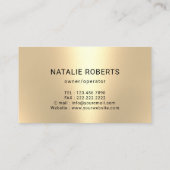 金ゴールドモダン・フローラ・ハウス保の清掃サービス 名刺 (裏面)