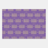 金ゴールドモダン(ユダヤ教)メノラードレデルオリーブブランチドーブ ラッピングペーパーシート (正面)