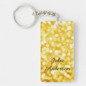 金ゴールドモダン《写真》ぼけ味アクリル鎖 キーホルダー (正面)