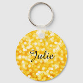 金ゴールドモダン《写真》ぼけ味キーチェーン(名前) キーホルダー (正面)