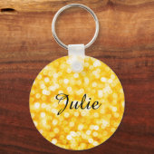 金ゴールドモダン《写真》ぼけ味キーチェーン(名前) キーホルダー (正面)