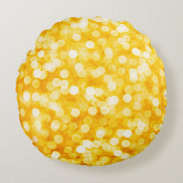 金ゴールドモダン《写真》ぼけ味円枕 ラウンドクッション