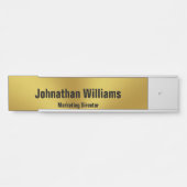 金ゴールドモダン・黒人の名前・役職 サインプレート (正面)