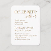 金ゴールドモダンArch写真の卒業発表 エンクロージャーカード (裏面)