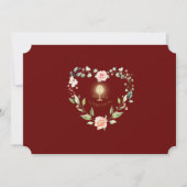 金ゴールドモダンChalice写真ガール聖餐式 招待状 (裏面)