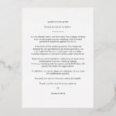 金ゴールドモダンChic Collage 6フォトカップル結婚ズ 箔招待状 (裏面)