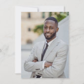 金ゴールドモダンMDドクターフォト卒業パーティー 招待状 (裏面)