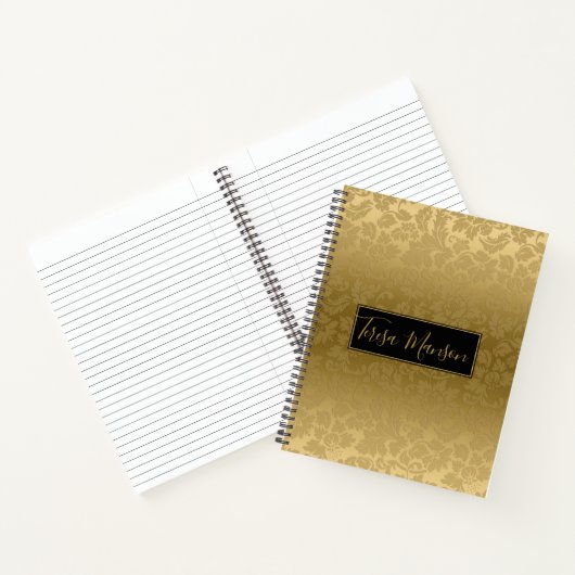 金ゴールドモノクロダンパー ノートブック (内部)