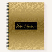 金ゴールドモノクロダンパー ノートブック (正面)