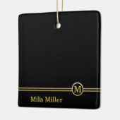 金ゴールドモノクロ セラミックオーナメント (左)