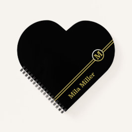 金ゴールドモノクロ ノートブック