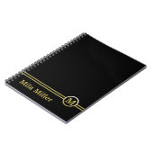 金ゴールドモノクロ ノートブック (左側)