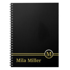 金ゴールドモノクロ ノートブック