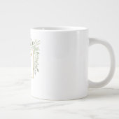 金ゴールドモノグラエレガントモダンム緑 ジャンボコーヒーマグカップ (右)